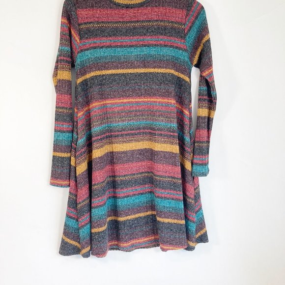 Elan Horizontal Striped Swing Sweater Dress M - Picture 2 of 10